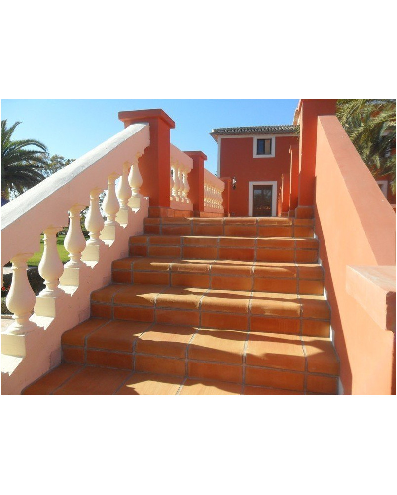 Nez-de-marche Terre cuite fait main Natural 40x40 (vendu à l'unité)