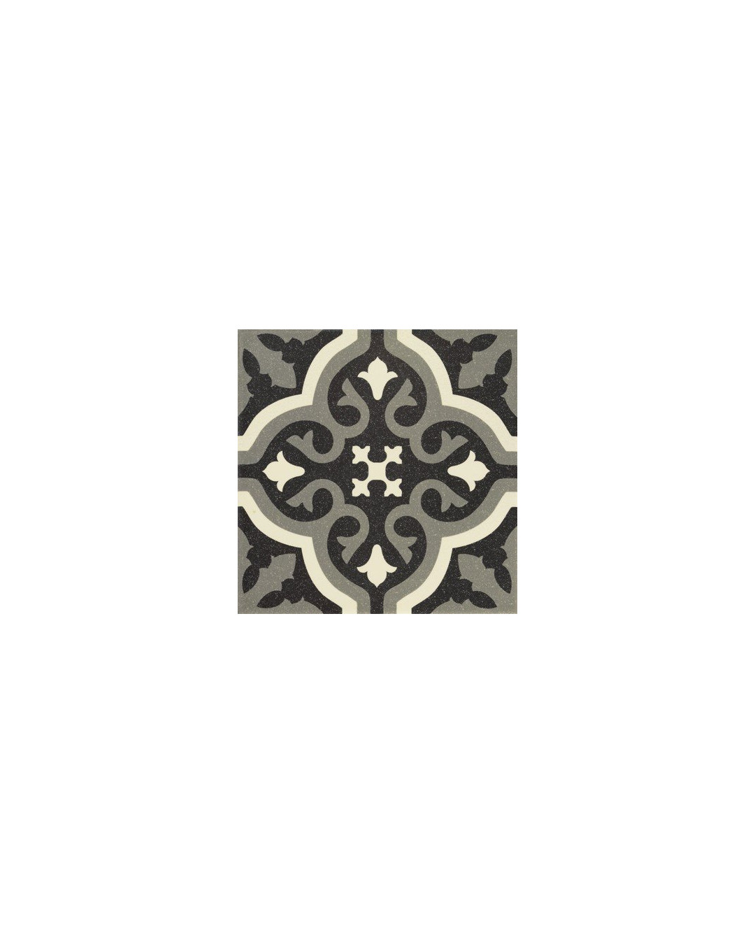 Centro Florentine Black motif central 20x20 (carton de 1 m²)