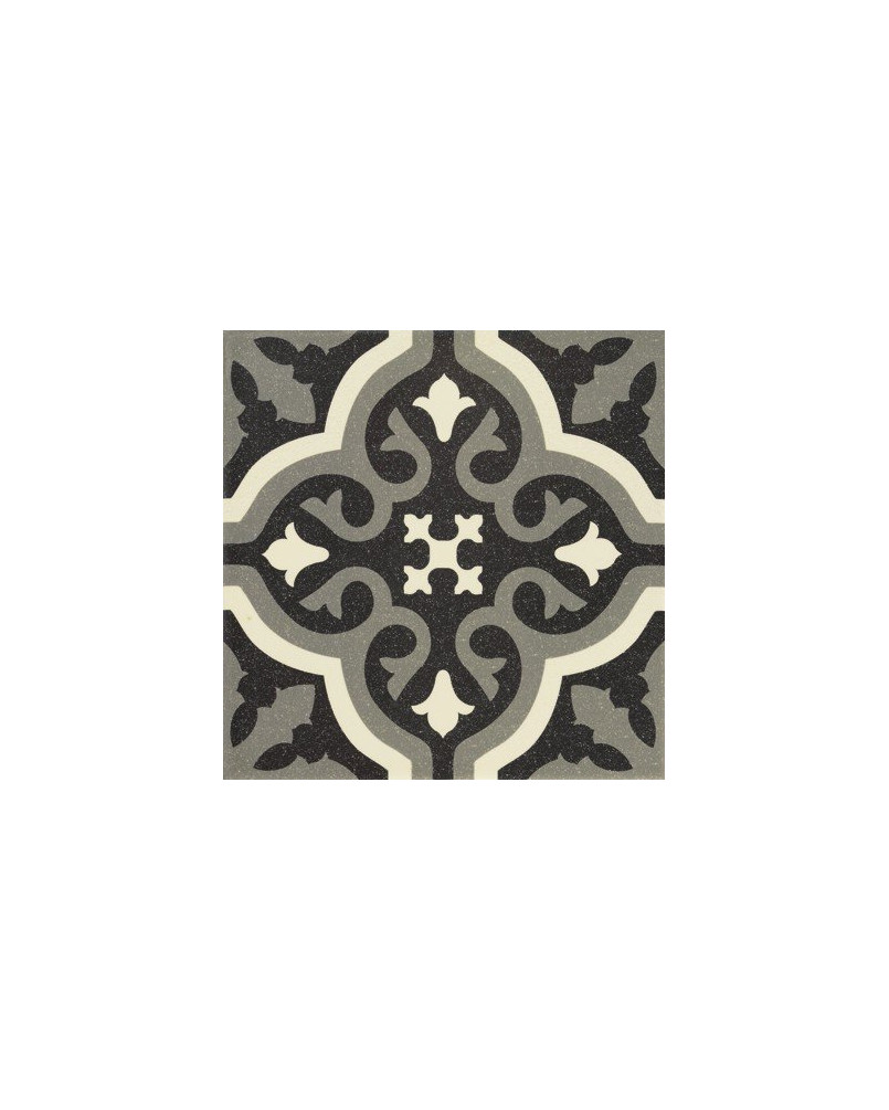 Centro Florentine Black motif central 20x20 (carton de 1 m²)