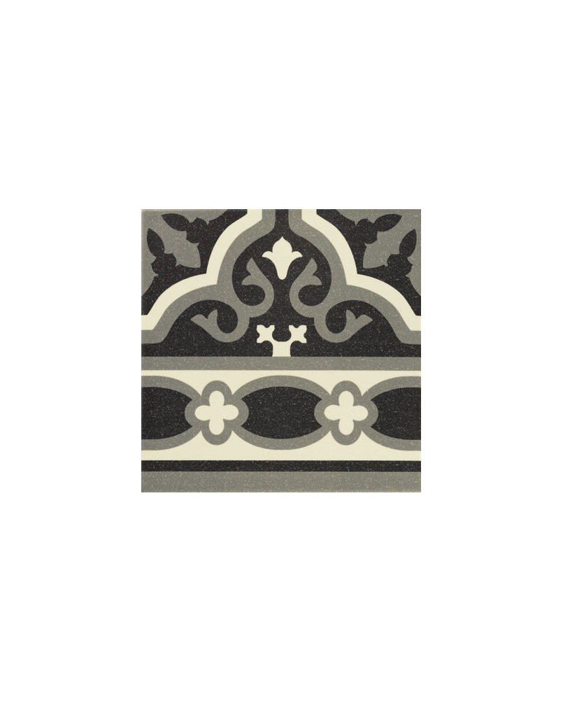 Cenefa Florentine Black frise 20x20 (carton de 1 m²)