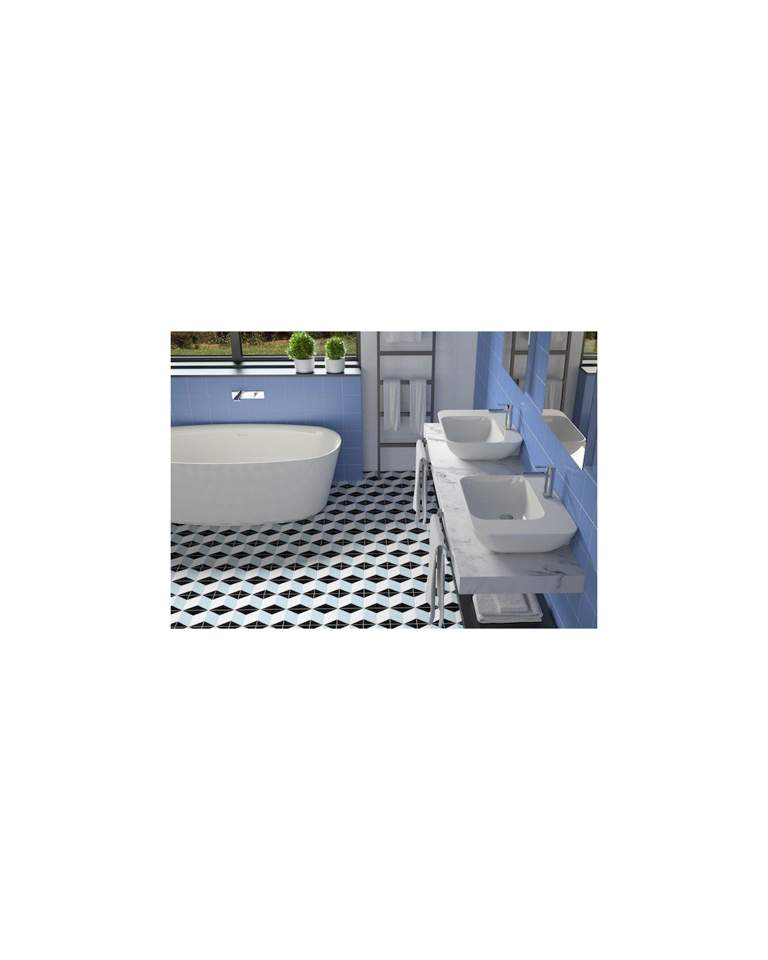 Carrelage Metro 7,5x15 blanc