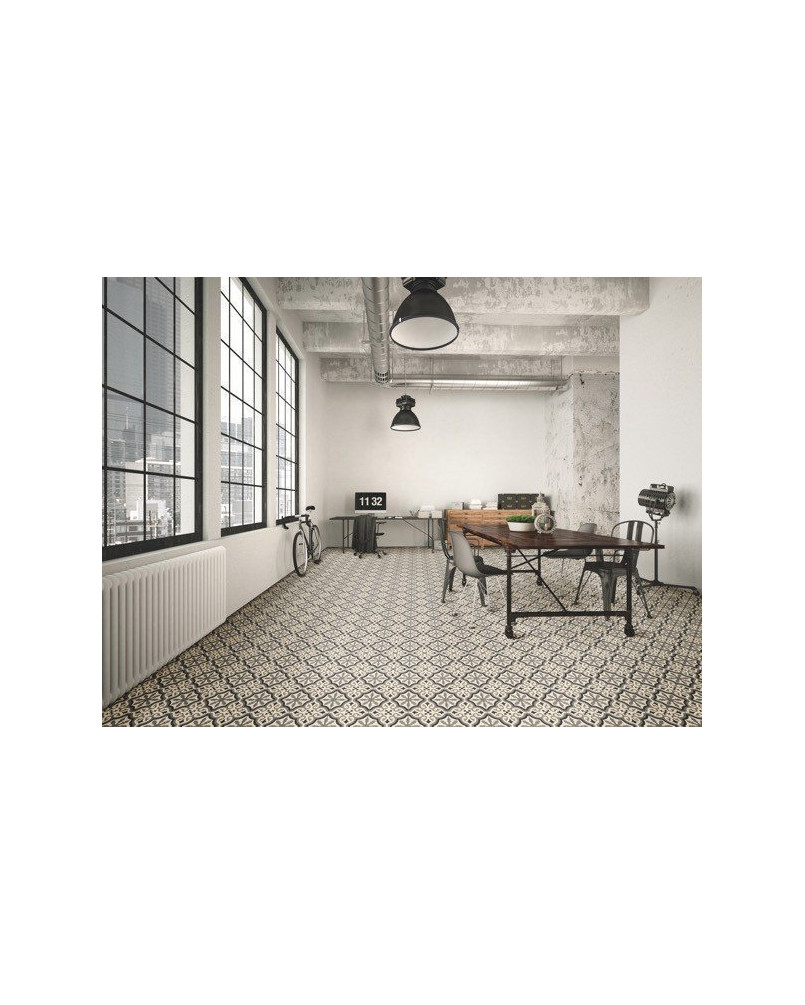 Centro Florentine White motif central 20x20 (carton de 1 m²)