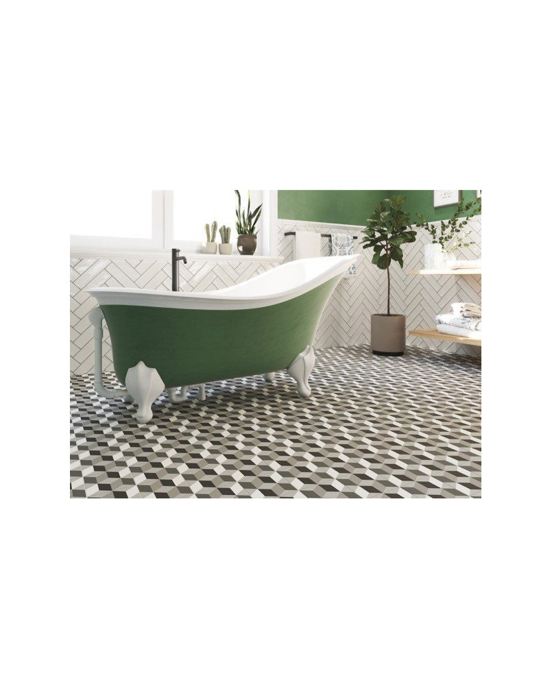 Carrelage Metro 7,5x15 blanc