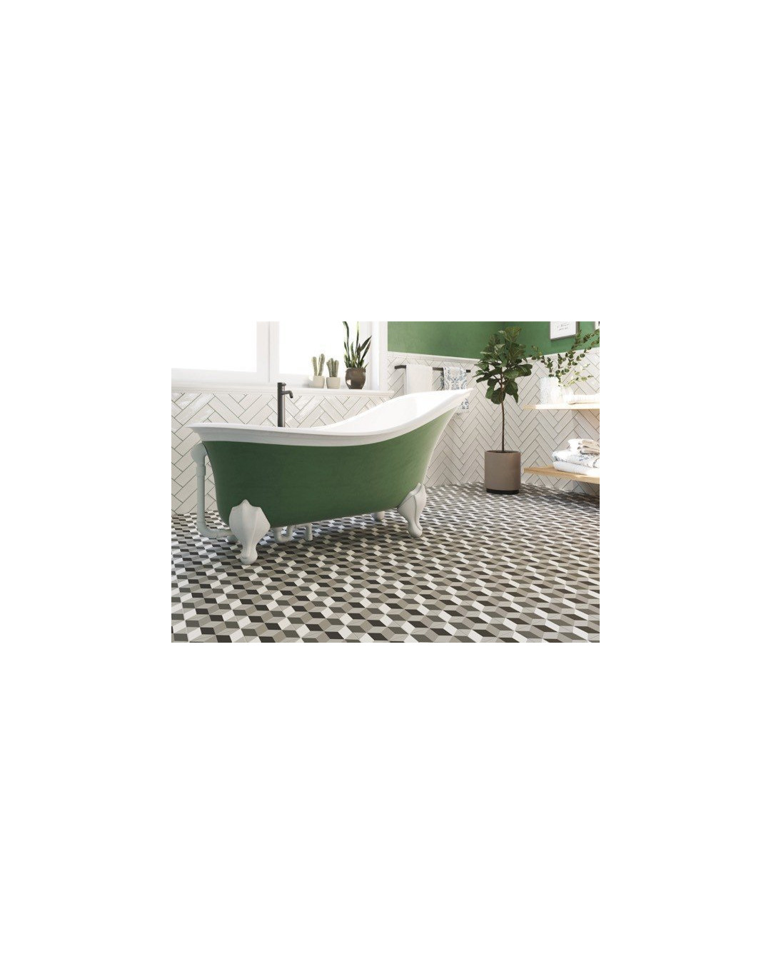 Carrelage Metro 7,5x15 blanc