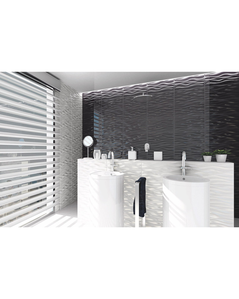 Olas Negro 25x50 (carton de 2 m²)