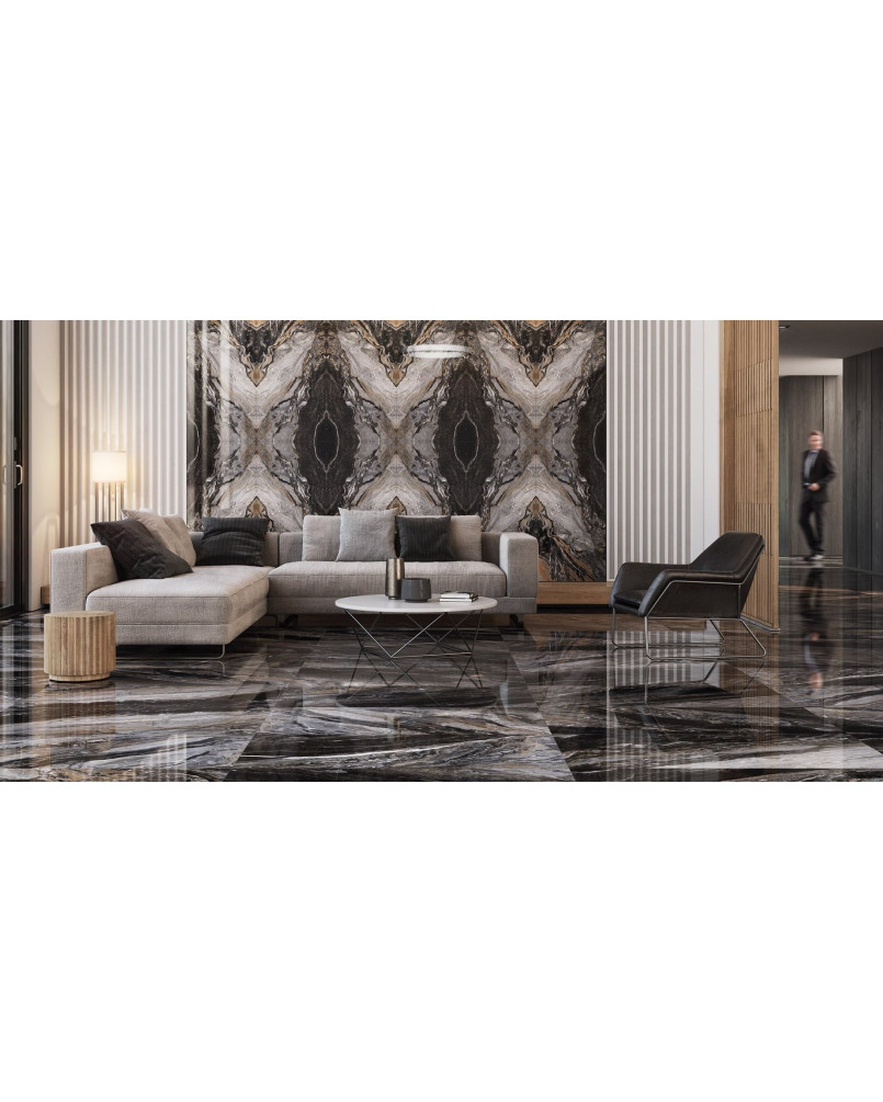 Orobico Black Poli bords rectifiés 60x120 (carton de 1,43 m²)