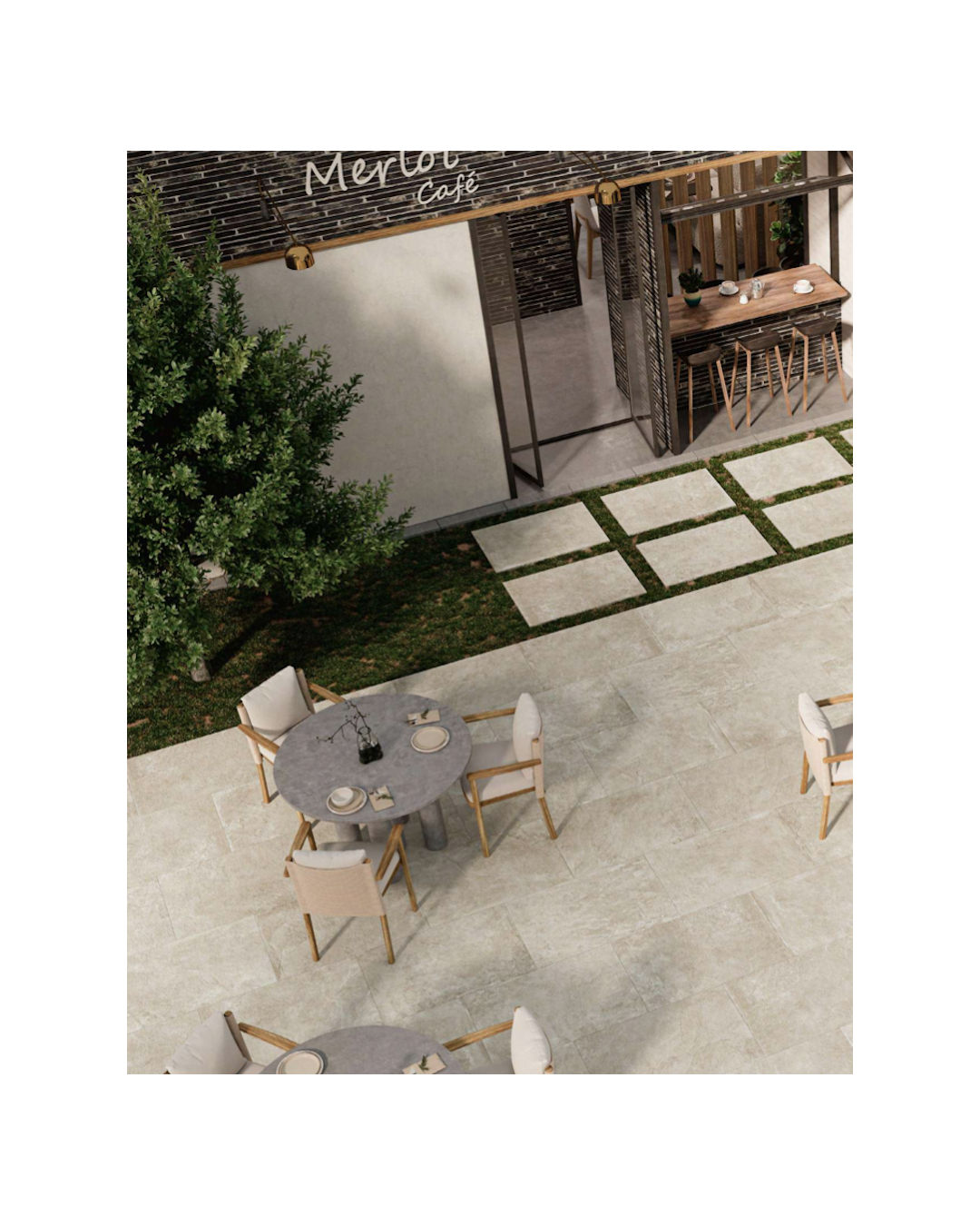 Série Merlot bone 60x60 20 mm (carton de 0,72 m2)