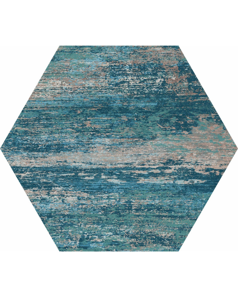 Série Cassis Hexagonal Blue 22x25 (carton de 1,04 m2)