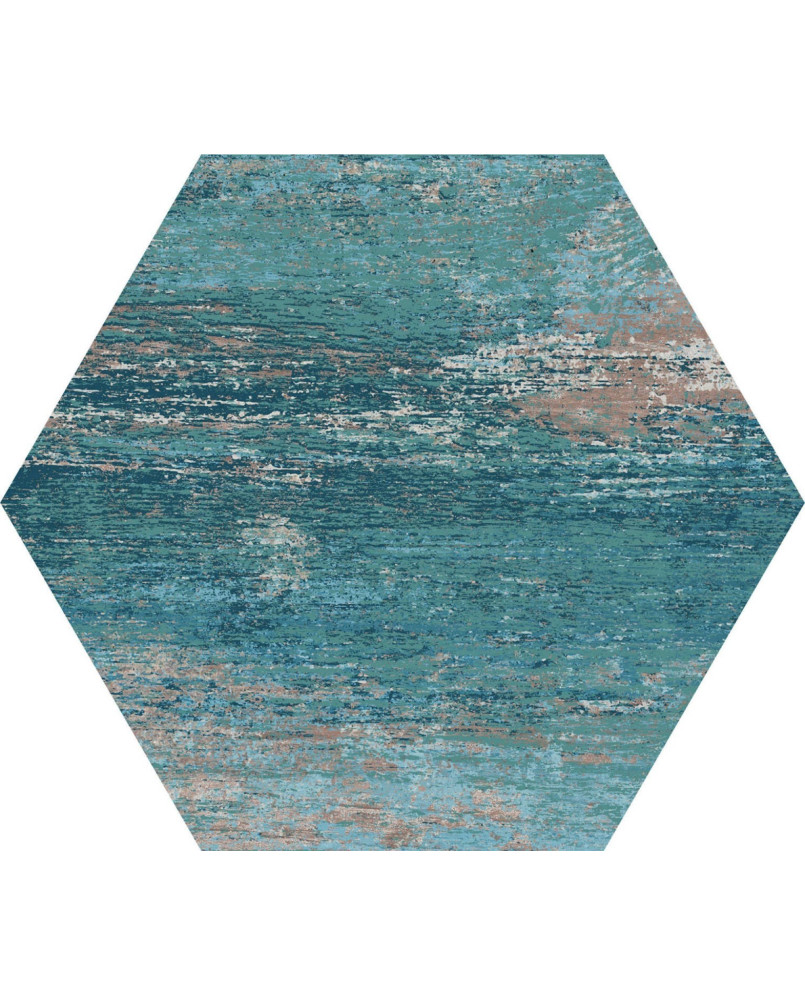 Série Cassis Hexagonal Blue 22x25 (carton de 1,04 m2)