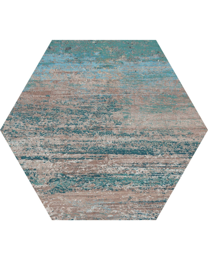 Série Cassis Hexagonal Blue 22x25 (carton de 1,04 m2)