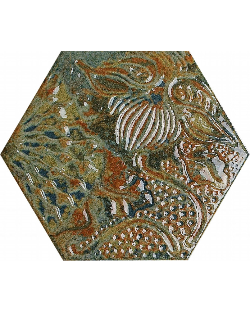 Échantillon gratuit Gaudi Reactive Hexagonal Ocean 22x25