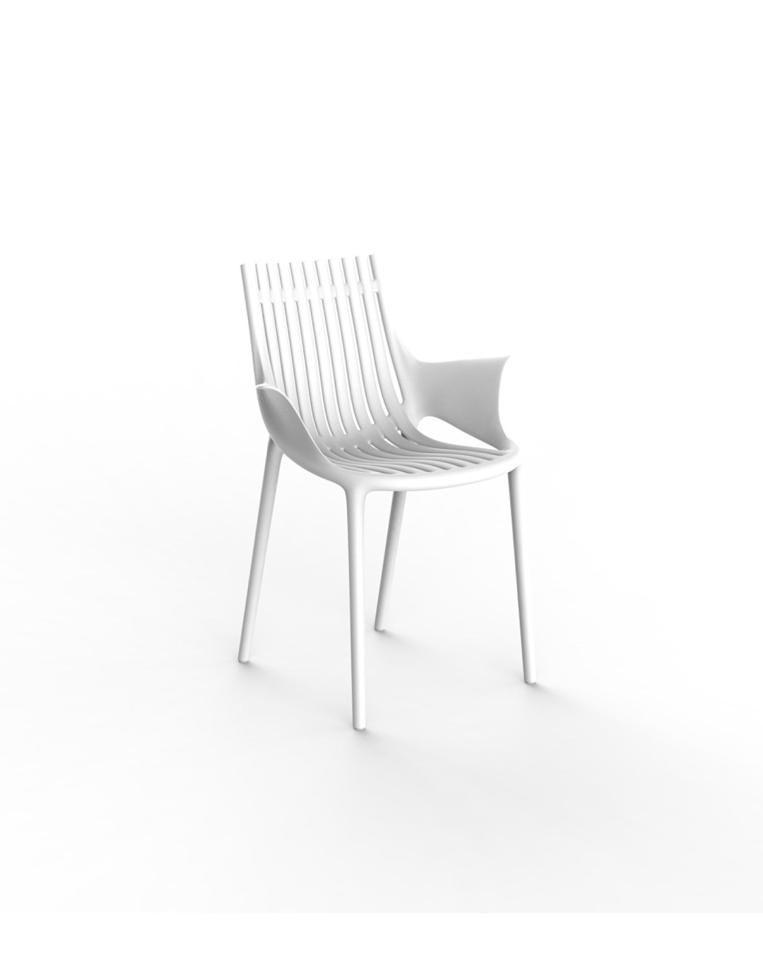 Chaise avec accoudoir Vondom Ibiza 60x51x81 - Blanc - Lot de 4 unités