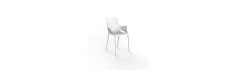 Chaise avec accoudoir Vondom Ibiza 60x51x81 - Blanc - Lot de 4 unités