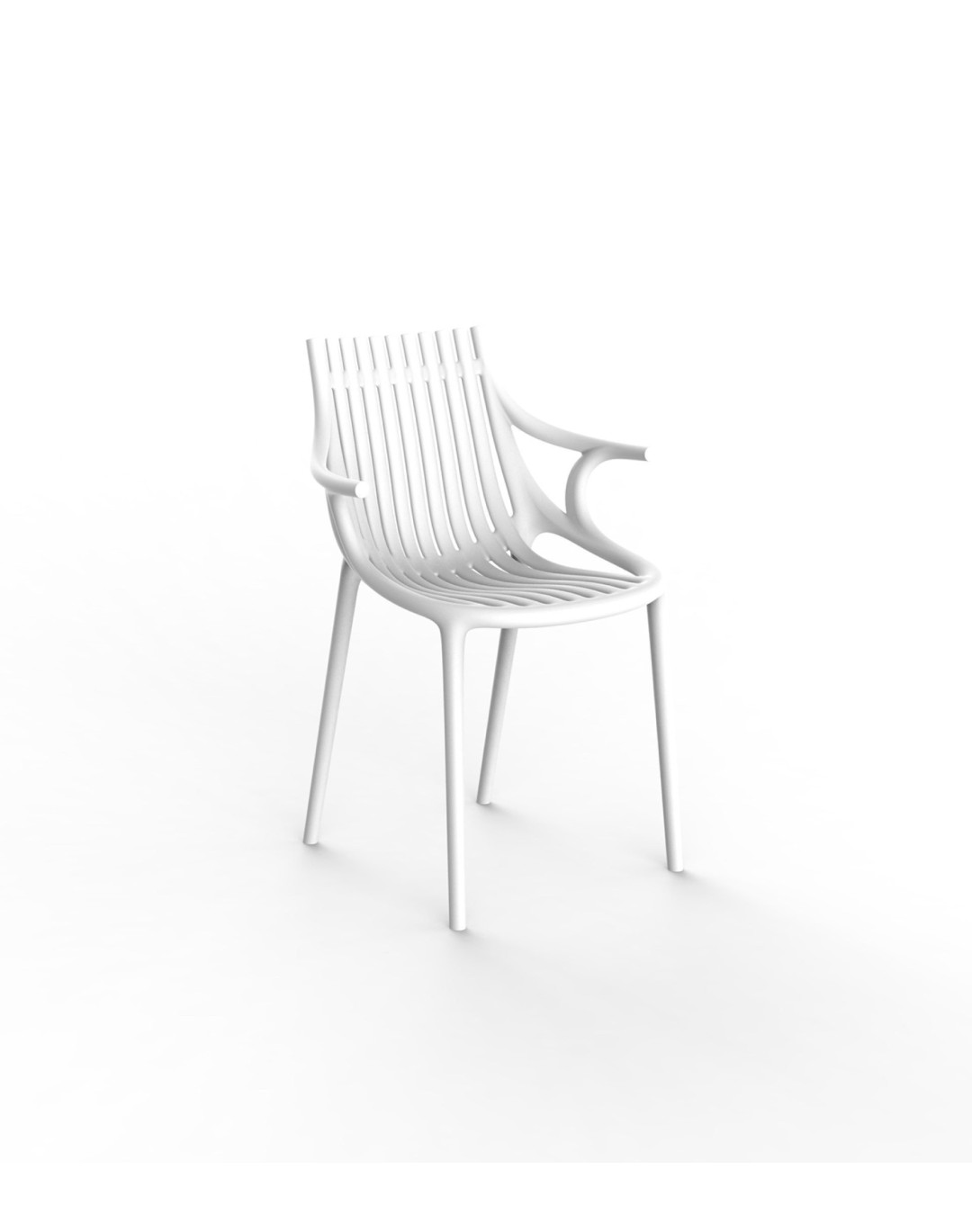 Chaise à bras Vondom Ibiza 57x51x81 - Blanc - Lot de 4 unités