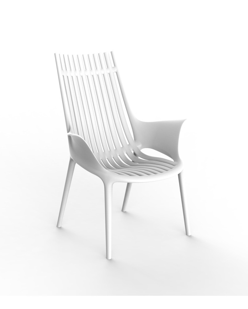 Fauteuil Vondom Ibiza 72x67x91 - Blanc - Lot de 4 unités