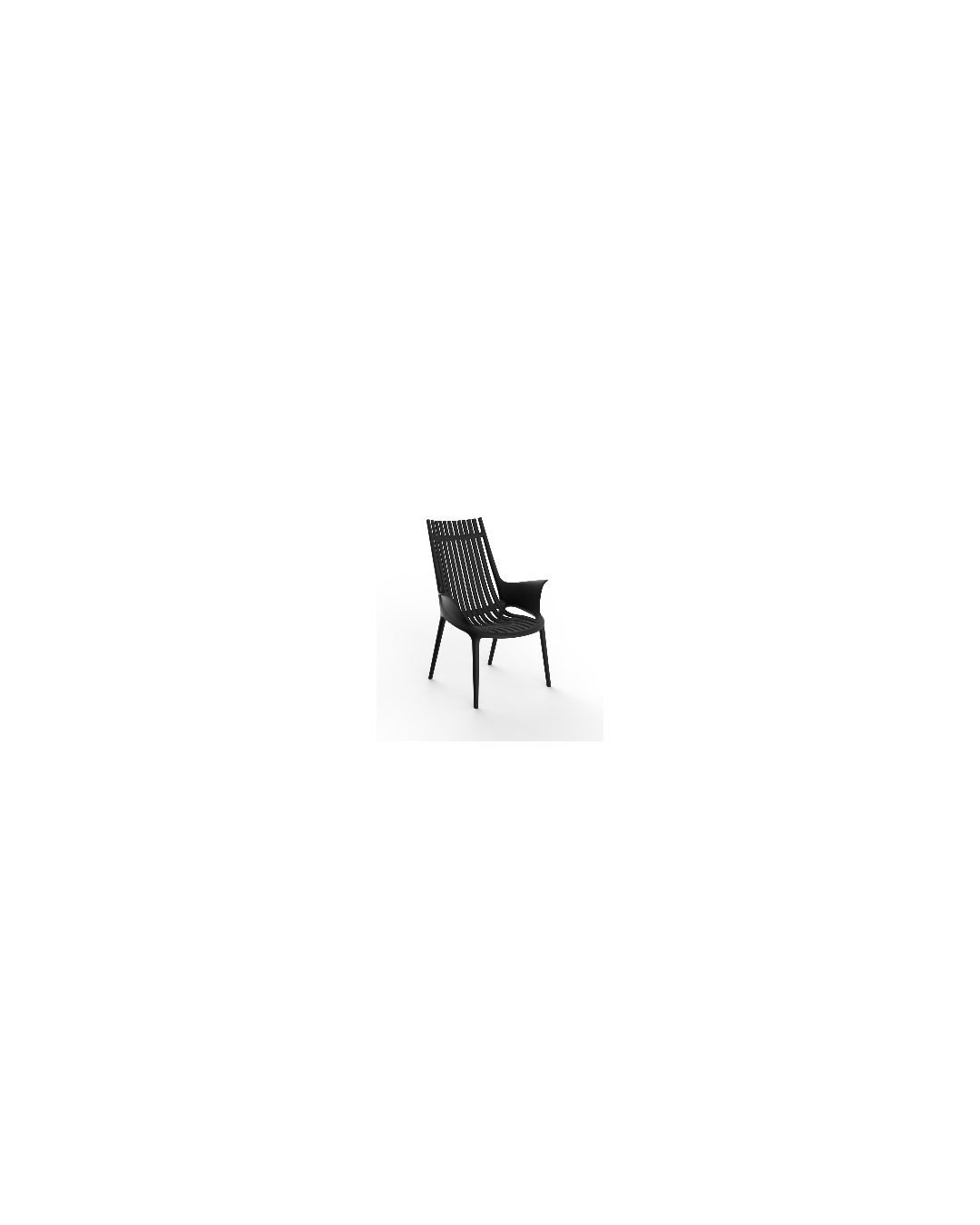 Fauteuil Vondom Ibiza 72x67x91 - Noir - Lot de 4 unités