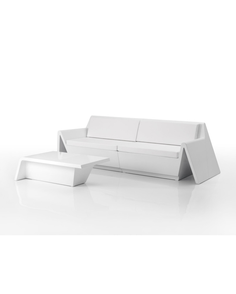 Table basse Vondom Rest 106x56x30 - Blanc - Produit écoresponsable