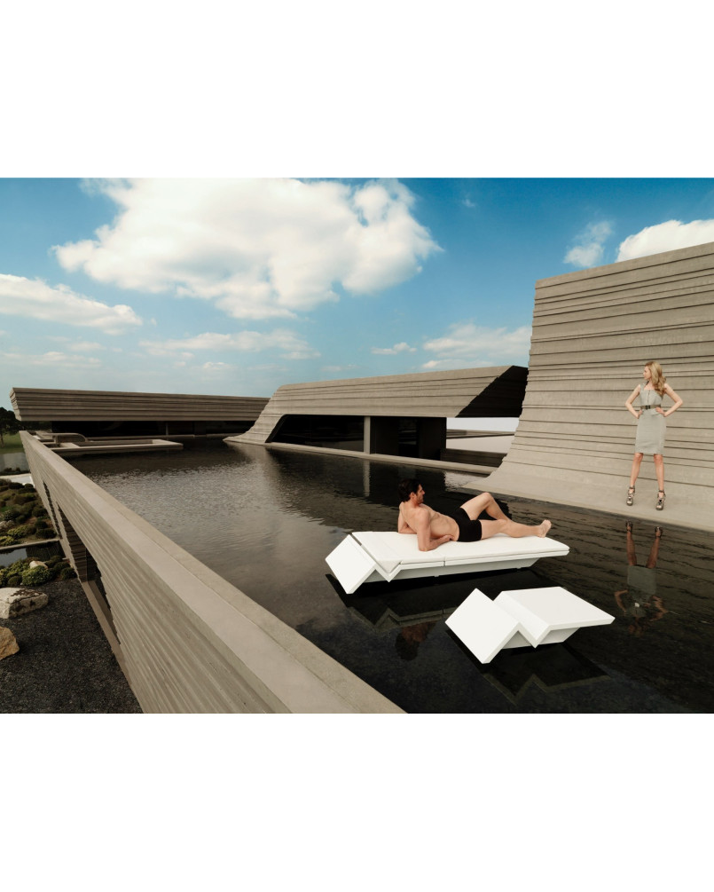 Chaise longue Vondom Rest Sun Chaise 226x72x24 - Blanc - Produit écoresponsable