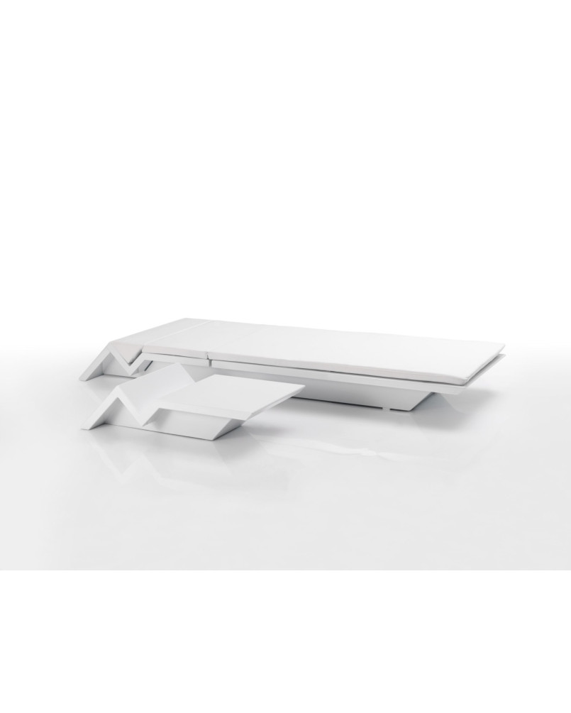 Chaise longue Vondom Rest Sun Chaise 226x72x24 - Blanc - Produit écoresponsable