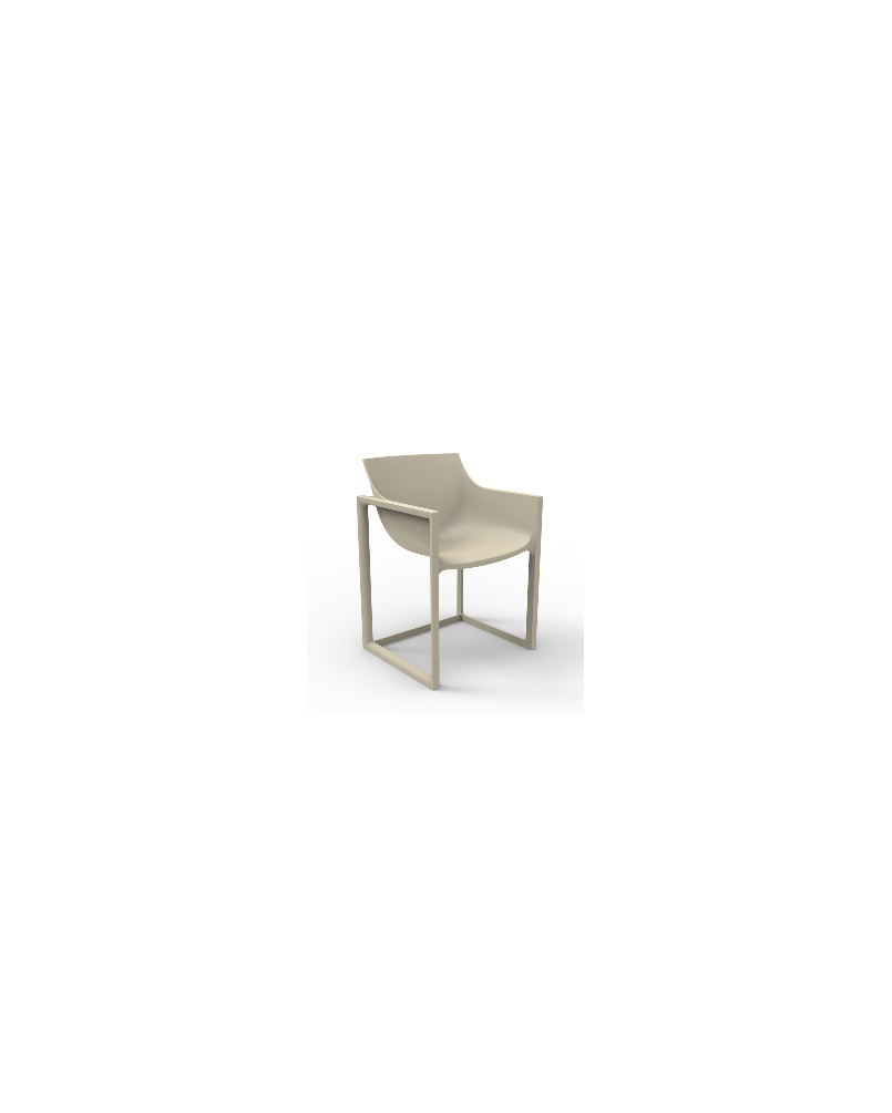 Chaise avec accoudoirs Vondom Wall Street 57x53x80 - Écru - Lot de 2 unités