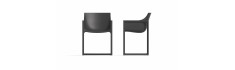 Chaise avec accoudoirs Vondom Wall Street 57x53x80 - Noir - Lot de 2 unités