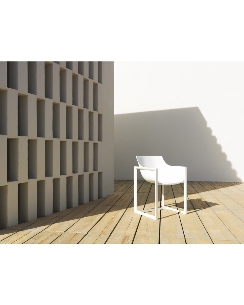 Chaise avec accoudoirs Vondom Wall Street 57x53x80 - Blanc - Lot de 2 unités