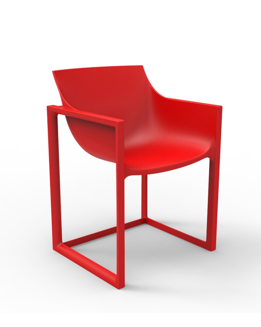 Chaise avec accoudoirs Vondom Wall Street 57x53x80 - Rouge - Lot de 2 unités