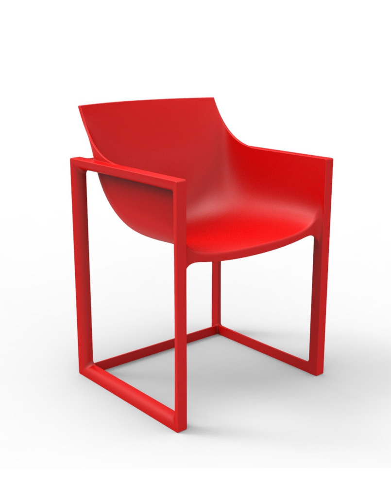 Chaise avec accoudoirs Vondom Wall Street 57x53x80 - Rouge - Lot de 2 unités