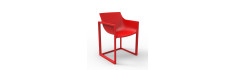 Chaise avec accoudoirs Vondom Wall Street 57x53x80 - Rouge - Lot de 2 unités
