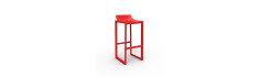 Tabouret Vondom Wall Street 42x42x86 - Rouge - Lot de 2 unités