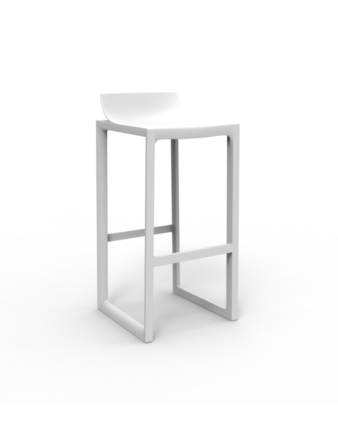 Tabouret Vondom Wall Street 42x42x86 - Blanc - Lot de 2 unités