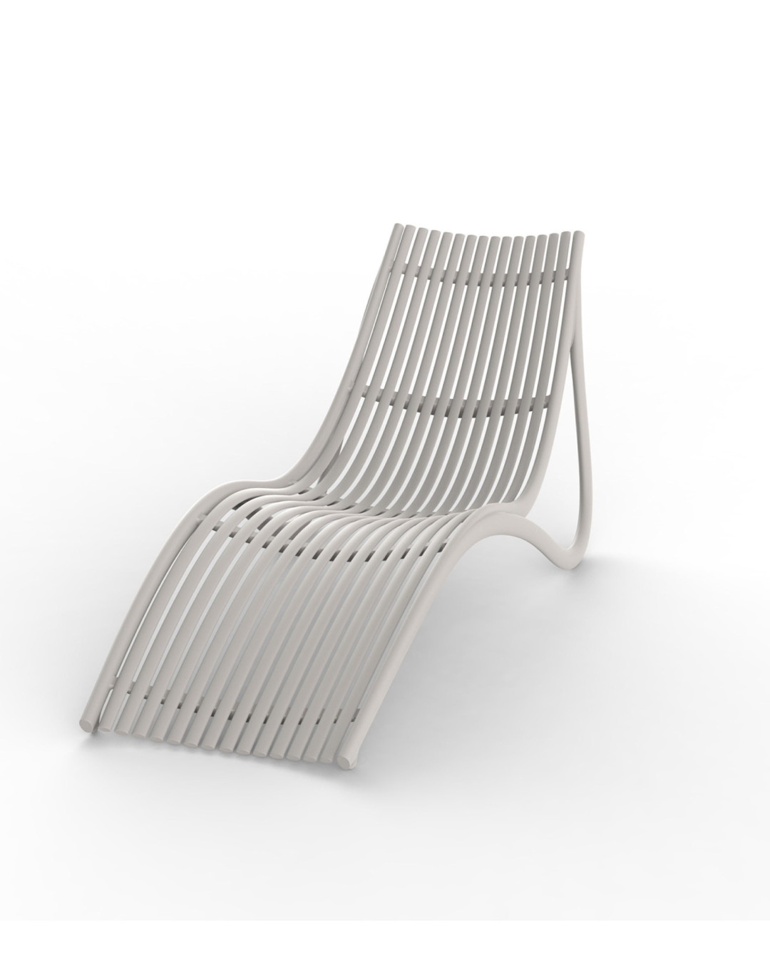 Chaise longue Vondom Ibiza 177x73x72 - Écru - Lot de 4 unités