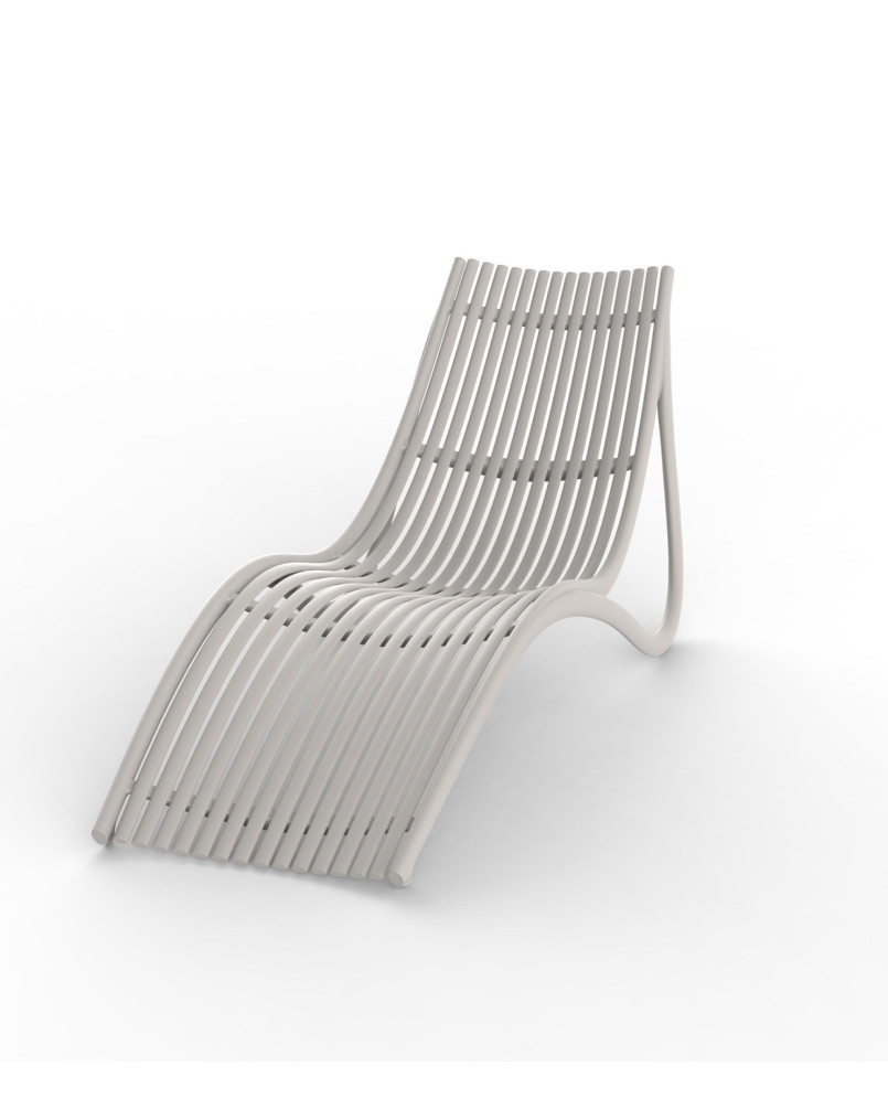 Chaise longue Vondom Ibiza 177x73x72 - Blanc - Lot de 4 unités