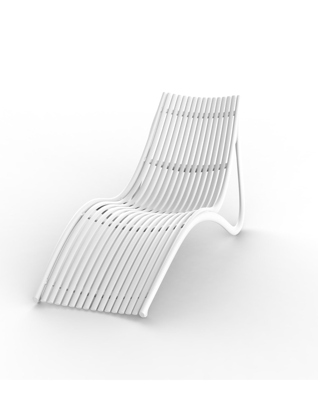 Chaise longue Vondom Ibiza 177x73x72 - Blanc - Lot de 4 unités