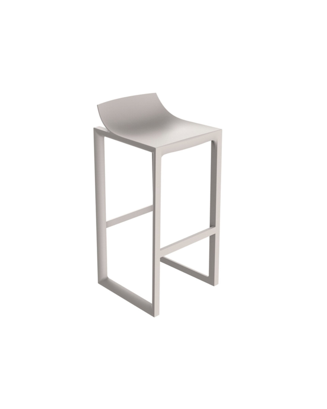 Tabouret Vondom Wall Street 42x42x86 - Écru - Lot de 2 unités