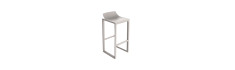 Tabouret Vondom Wall Street 42x42x86 - Écru - Lot de 2 unités