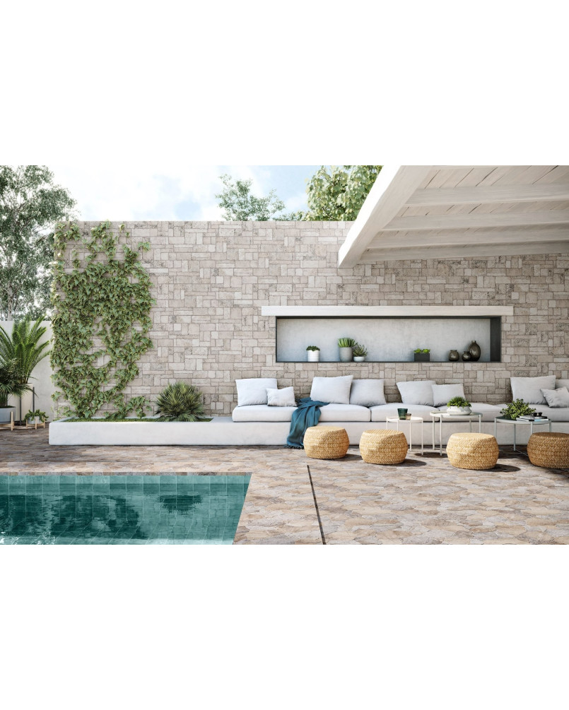 Série Borgogna White Flagstone 44x66 (carton de 1,17 m2)