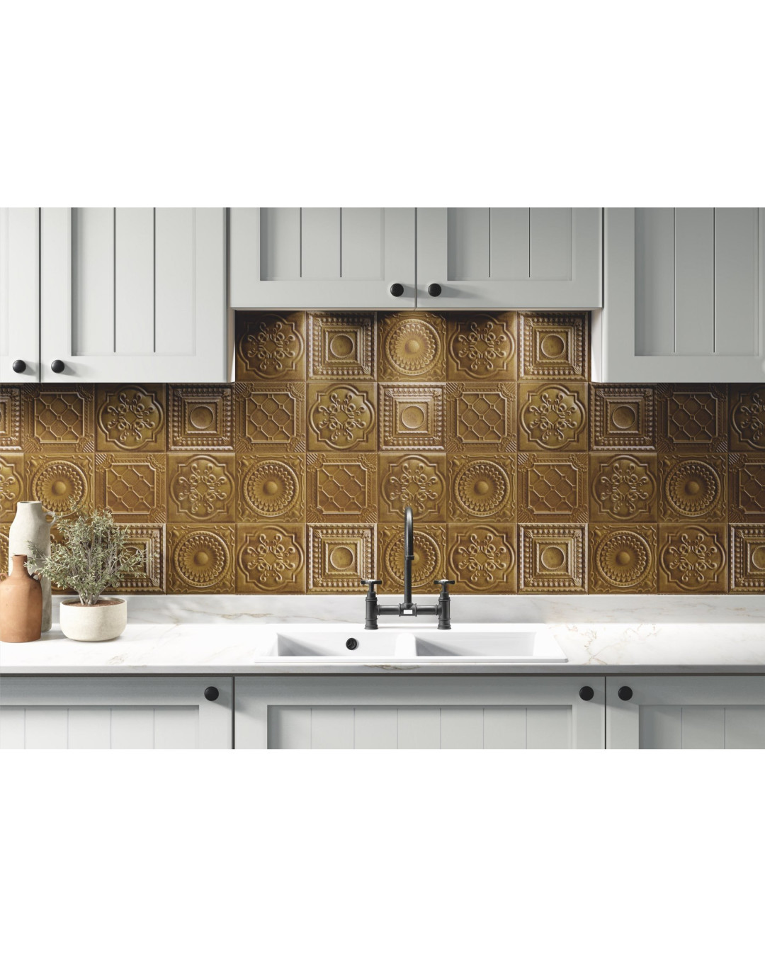 Série Metal Tiles Gold 20x20 (carton de 1 m2)