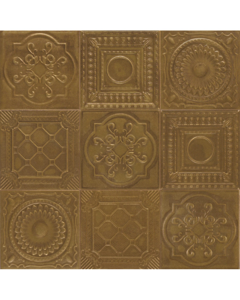 Série Metal Tiles Gold 20x20 (carton de 1 m2)