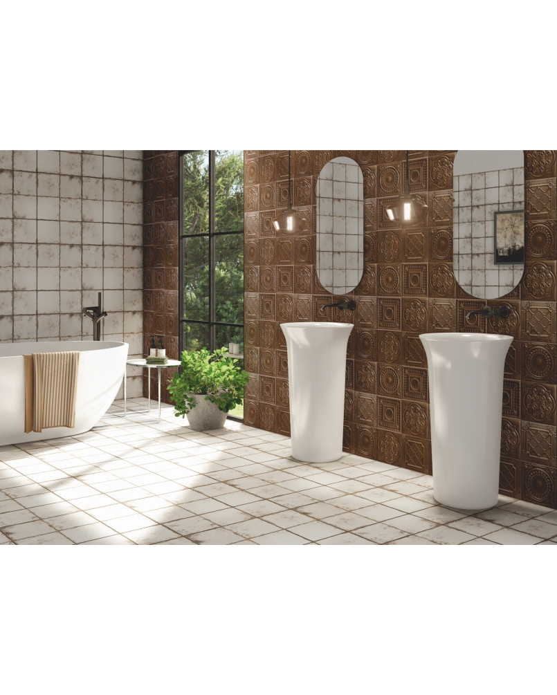 Série Metal Tiles Bronze 20x20 (carton de 1 m2)