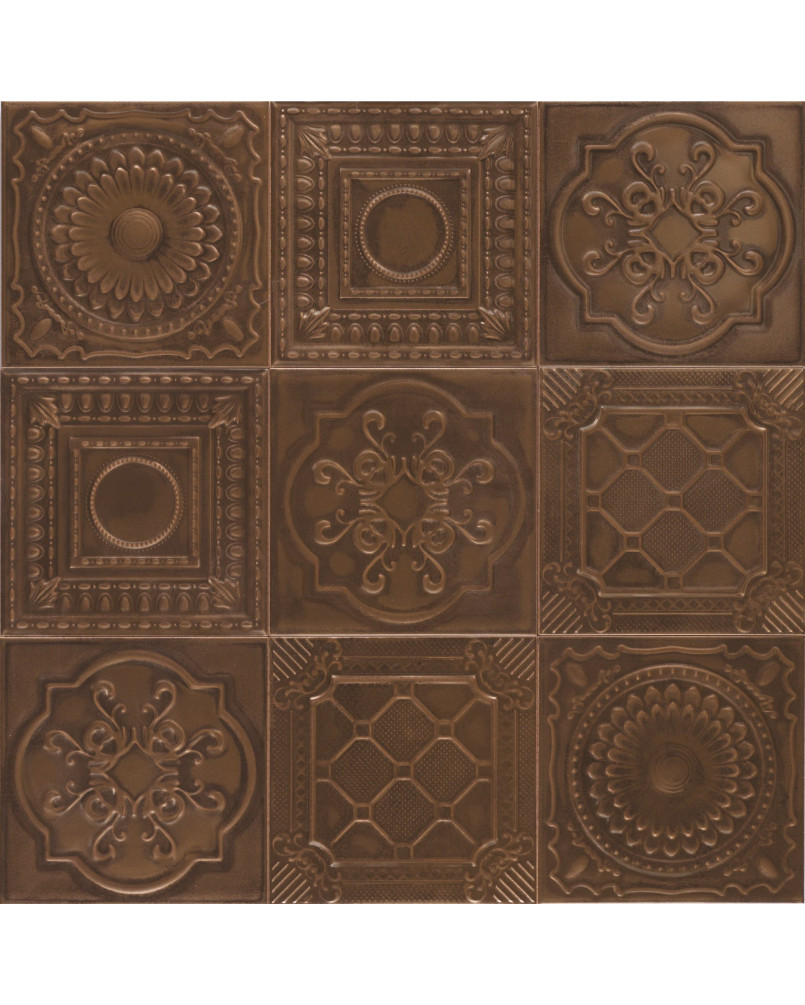 Série Metal Tiles Bronze 20x20 (carton de 1 m2)