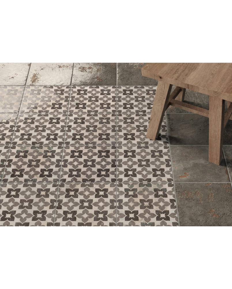 Carrelage style carreaux de ciment Série Meraki Grey 20x20