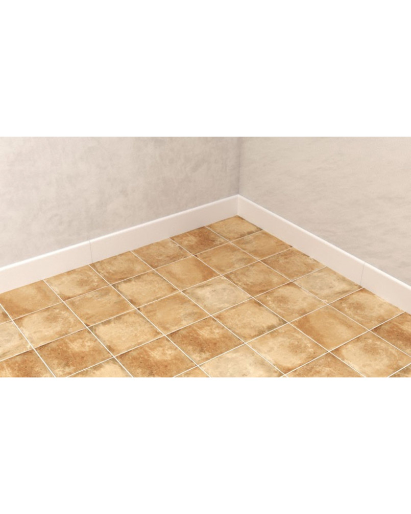Plinthe carrelage blanc mat uni 8x60 (vendu à l'unité)