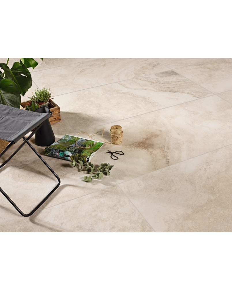 Lot de 11,90 m² de Carrelage 20mm Chrono Cream 61x61