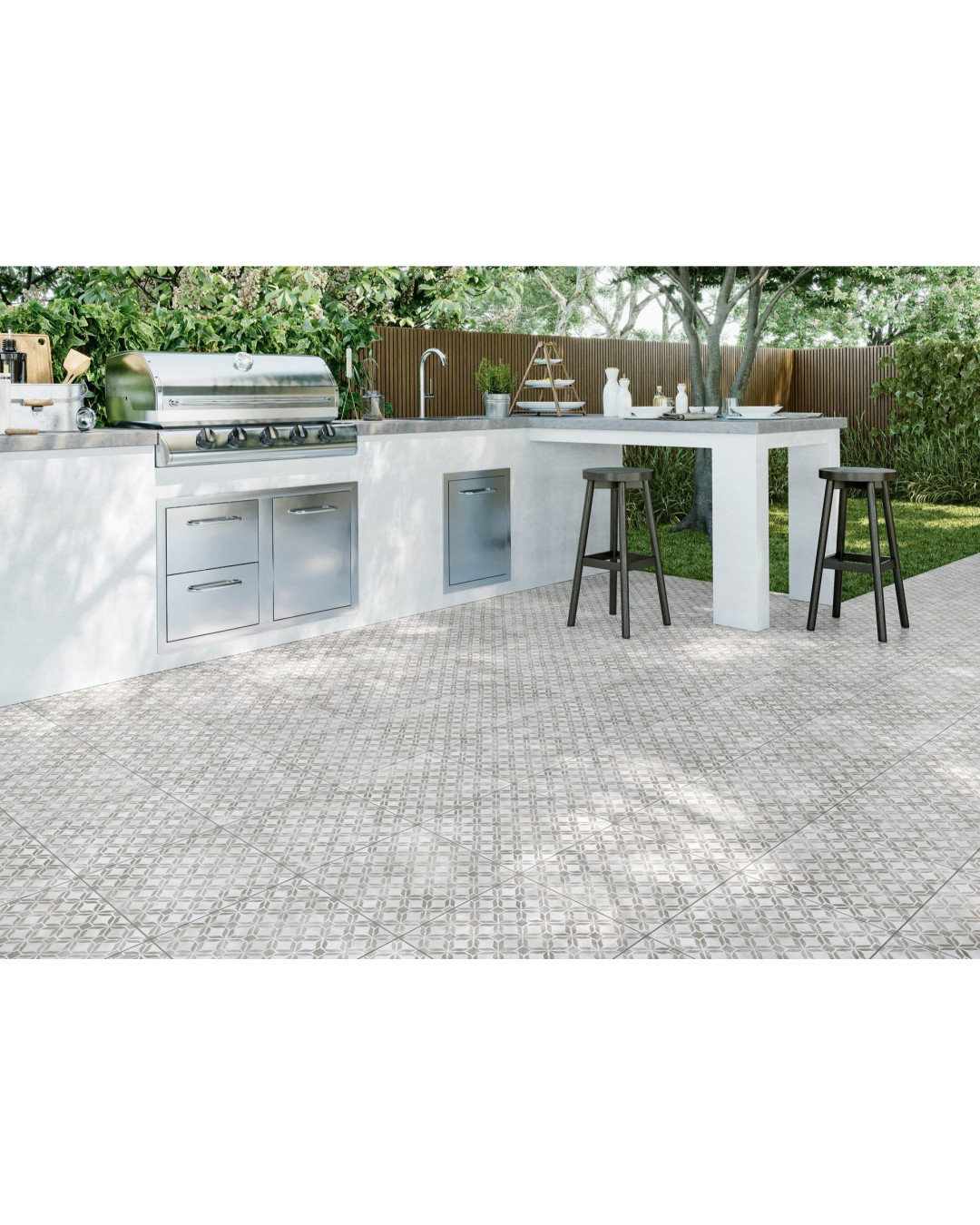 Dalle de terrasse sur plots Fresco Ash 32,9x32,9 (carton de 0,65 m2)