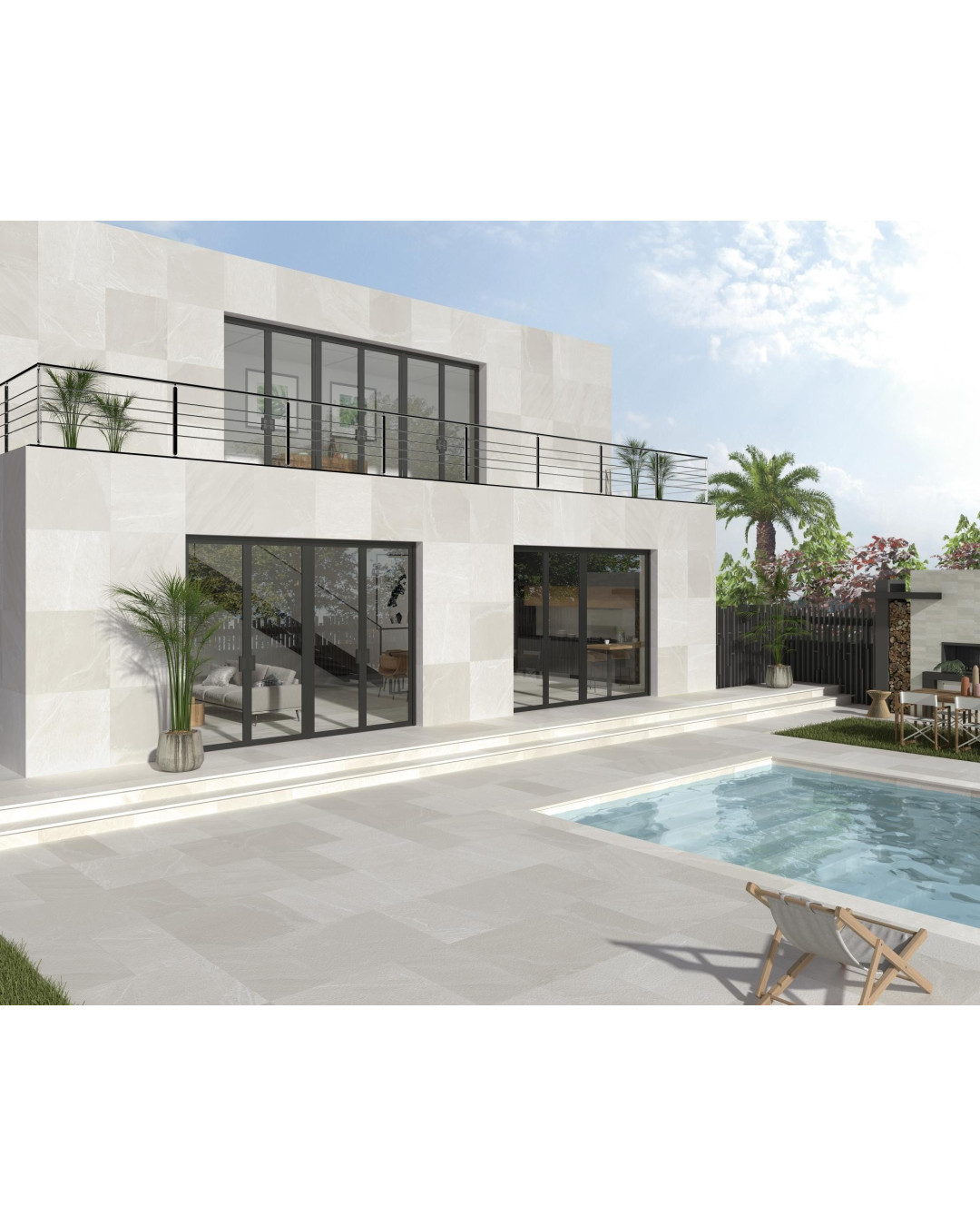 Série Pietrasanta Ivory antidérapant 45x90 (carton de 0,81 m2)