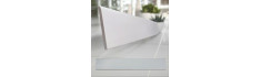 Plinthe carrelage blanc mat uni Mainzu 10x60 (vendu à l'unité)