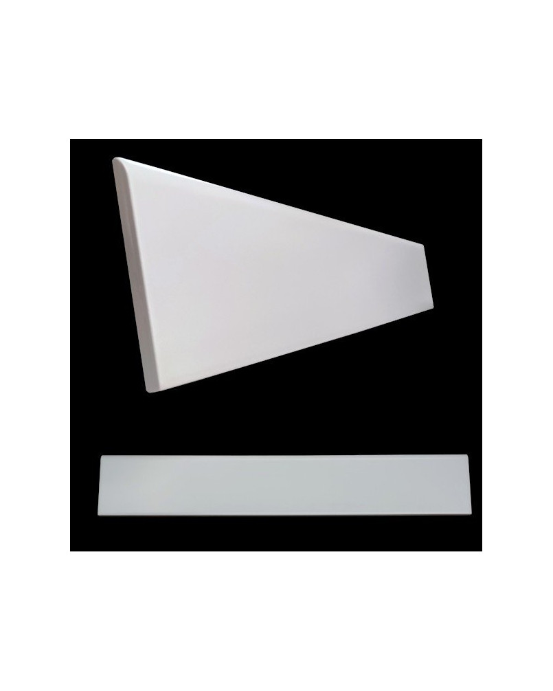 Plinthe carrelage blanc mat uni Mainzu 8x60 (vendu à l'unité)
