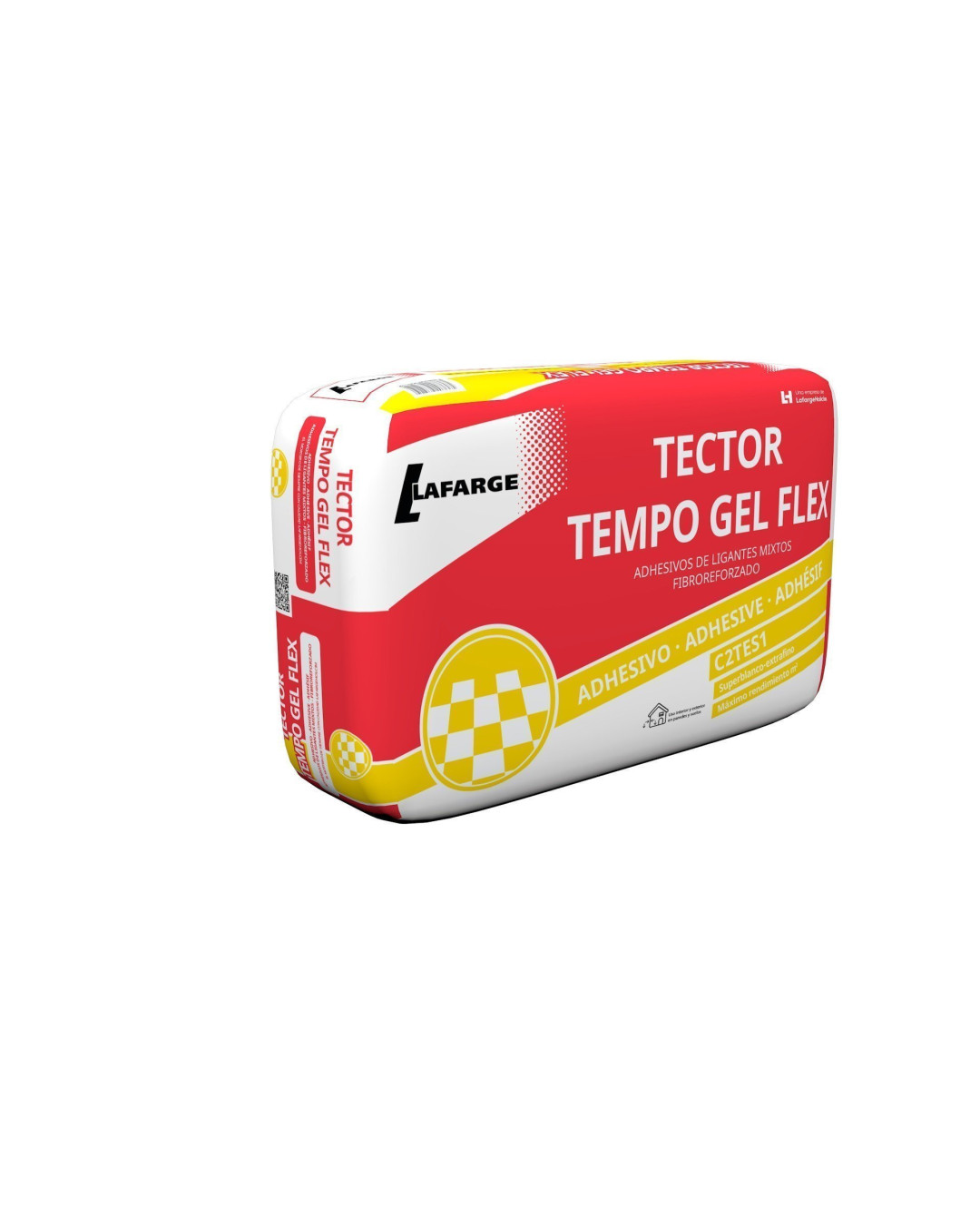 Sac de colle Lafarge Tector Tempo Gel Flex blanc C2TES1 25 kilos